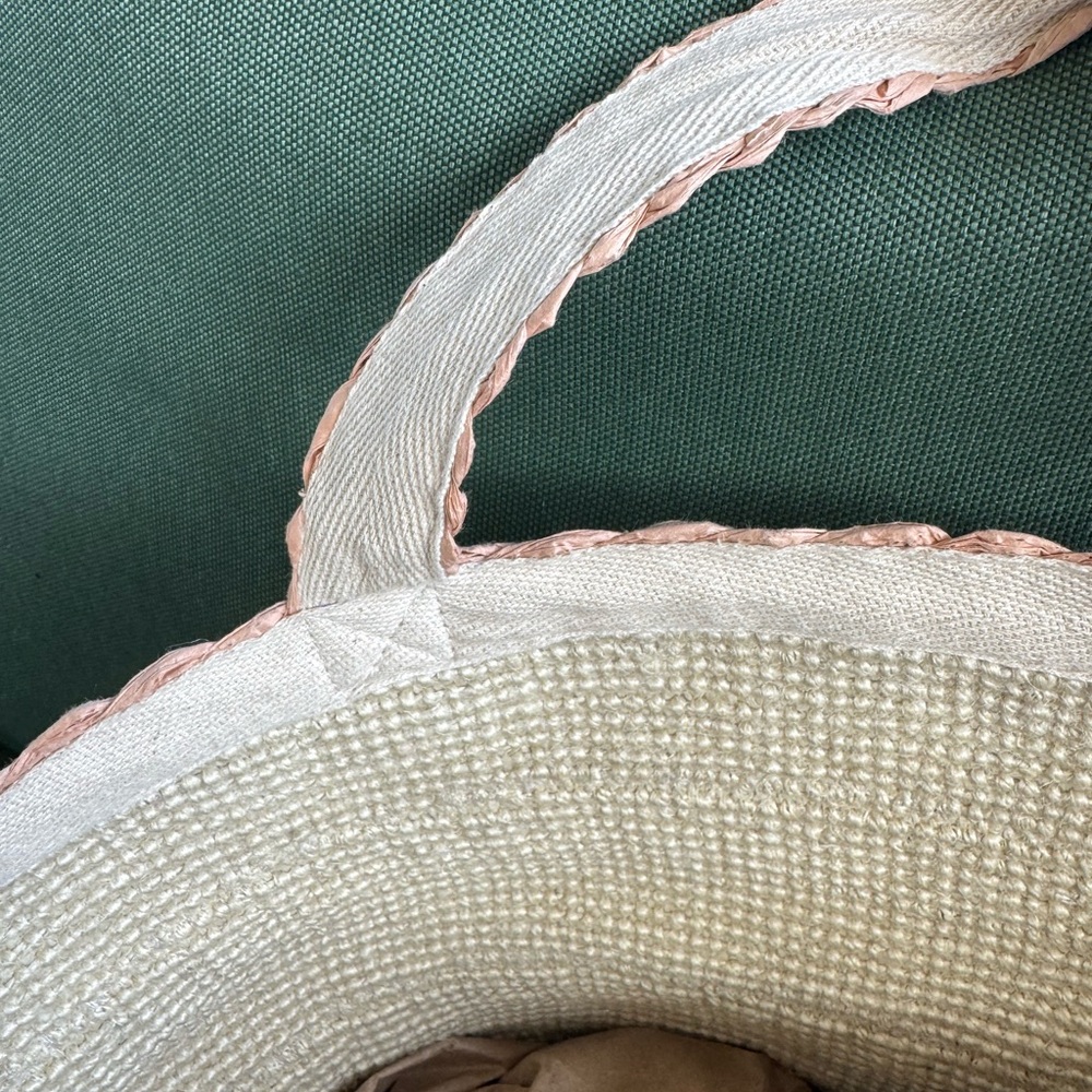 J.Crew Straw Tote Bag - Tan and Cream - Picture 7 of 8